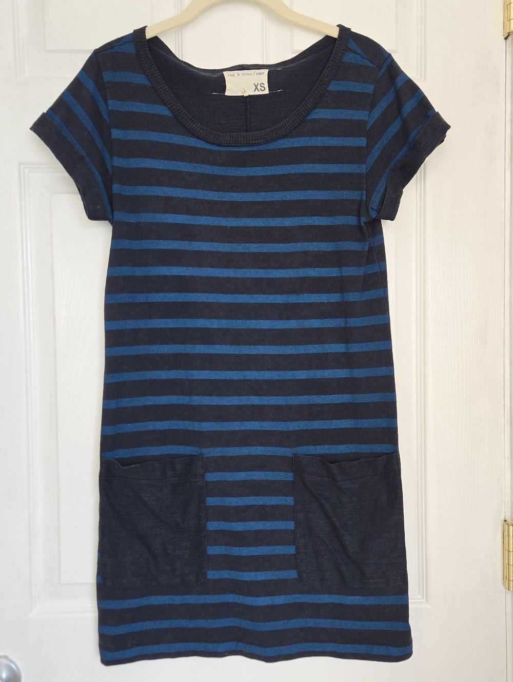 Rag & Bone Stripe Cotton Dress with Pockets